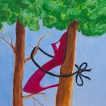 Red Shoe in Tree